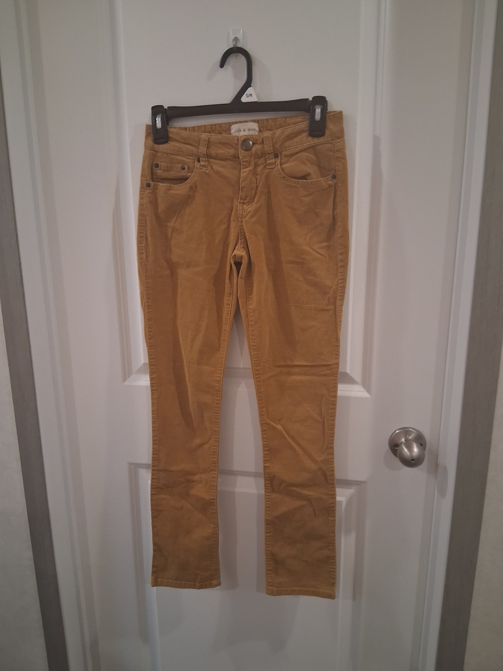 cloth & stone Skinny Corduroy Pants in Mustard Yellow Size 26